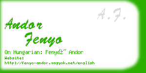 andor fenyo business card